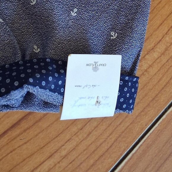Craft & Flow boys size 5/med blue and white anchor patterned button up shirt - Picture 4 of 7